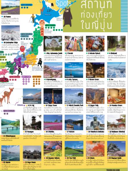 e-book JNTO สถานที่ท่องเที่ยวและอาหารอร่อยทั่วญี่ปุ่น (NEW) (PDF 2 หน้า)