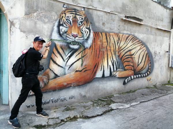 เที่ยวมาเลเซีย ปีนัง ศิลปะบนกำแพง (Malaysia Penang Street Art)
