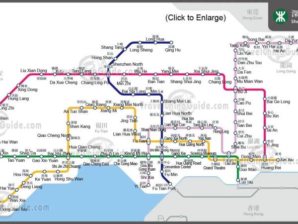 เที่ยวจีน เชินเจิ้น  (Shenzhen) ระบบรถไฟฟ้า (Metro)