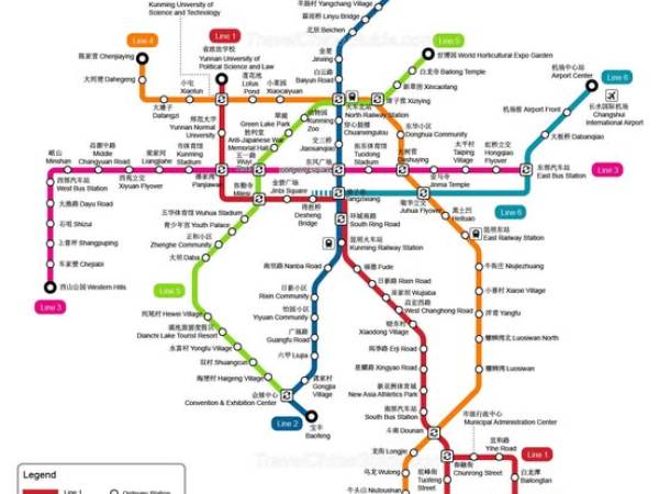 เที่ยวจีน ยูนนาน คุนหมิง  รถไฟฟ้าใต้ดิน (Metro)