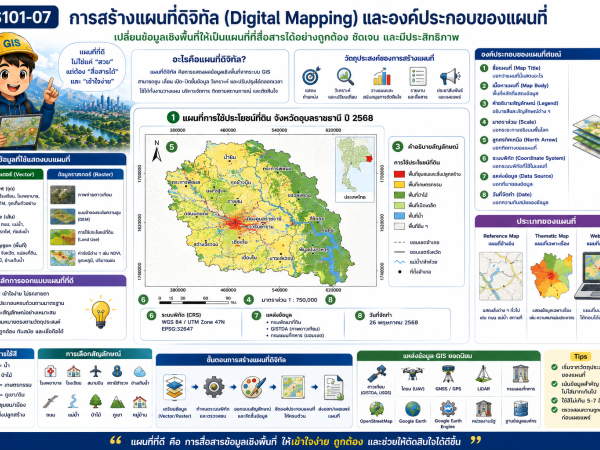 GIS101-08 การจัดเก็บข้อมูล GIS และรูปแบบไฟล์ยอดนิยม (GIS Data Storage and Common File Formats)