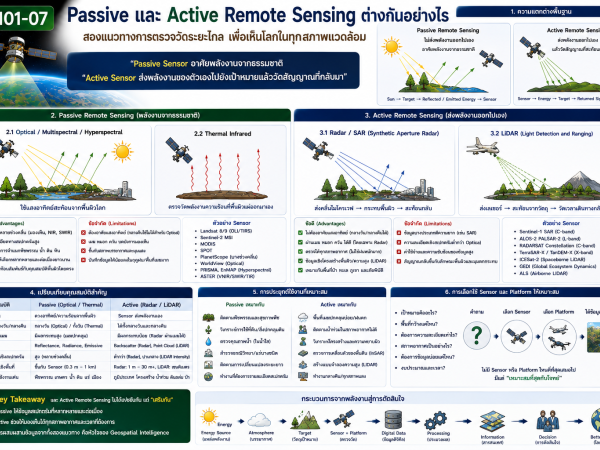 rs101-07 Passive และ Active Remote Sensing ต่างกันอย่างไร
