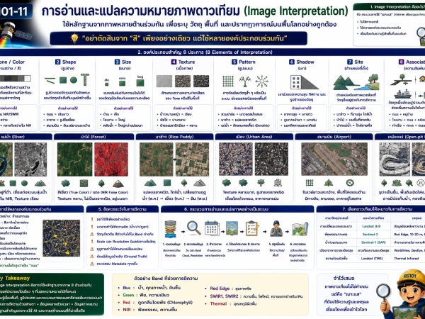 rs101-12 True Color และ False Color Composite การผสม Band