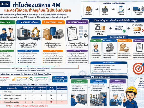 4M101-02 ทำไมต้องบริหาร 4M และควรให้ความสำคัญกับอะไรเป็นอันดับแรก