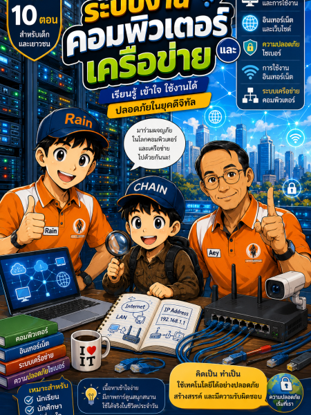 การ์ตูนความรู้ พี่เรนและน้องเชน ผจญภัยโลก ระบบสารสนเทศทางภูมิศาสตร์ (GIS)