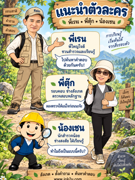  การ์ตูนความรู้ พี่เรนและน้องเชน สนุกกับการตั้งคำถาม เรียนรู้โลกกว้างไปด้วยกัน