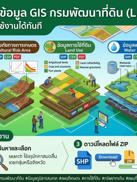 กรมพัฒนาที่ดิน (LDD Data Catalog) แจกฟรี! คลังข้อมูล GIS