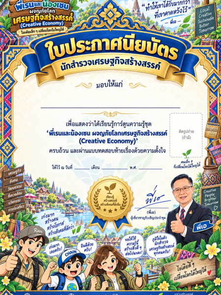 การ์ตูนความรู้ พี่เรนและน้องเชน ผจญภัยอุทยานธรณีอุบลราชธานี